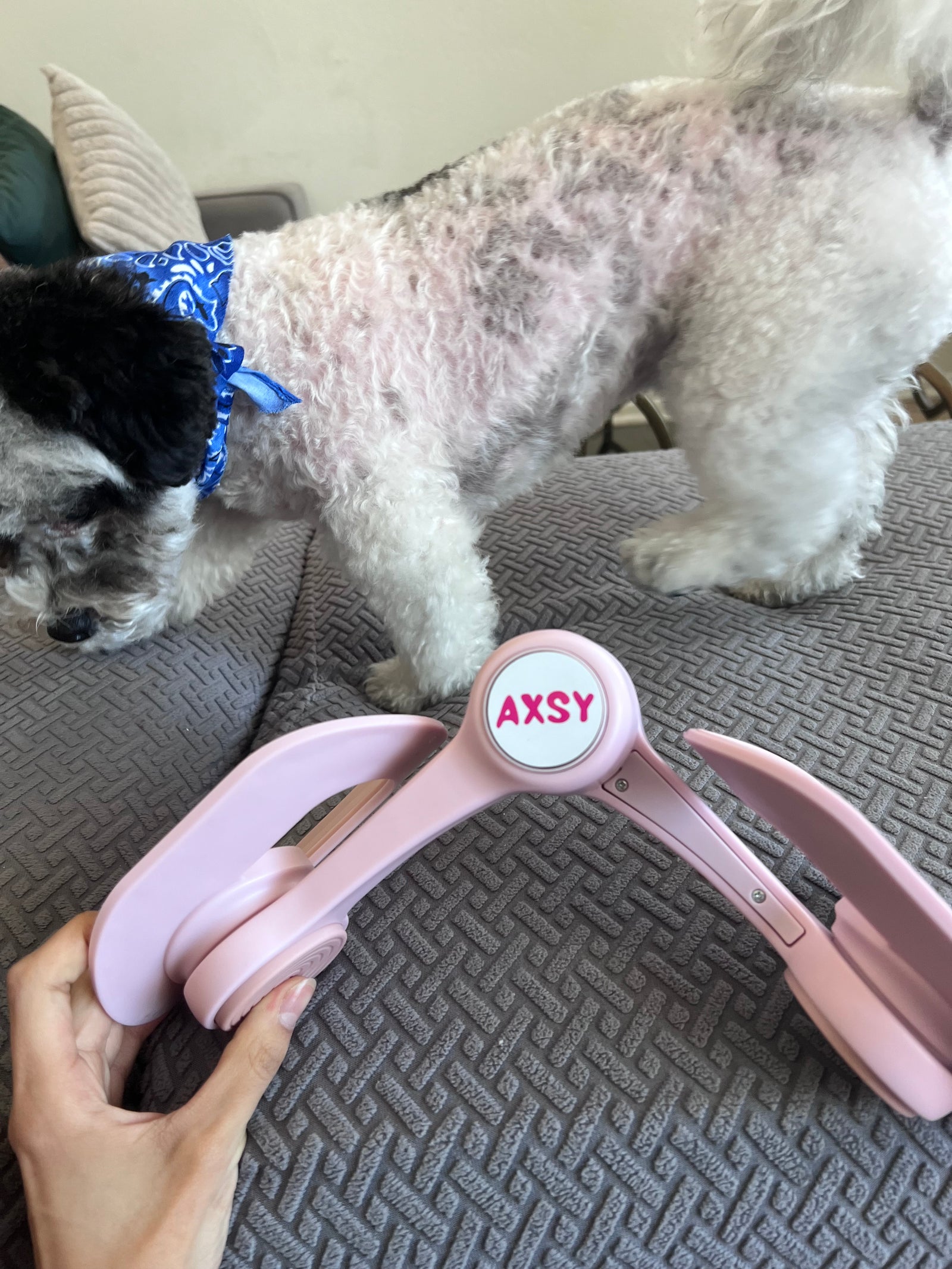 Woman using AXSY trainer at home